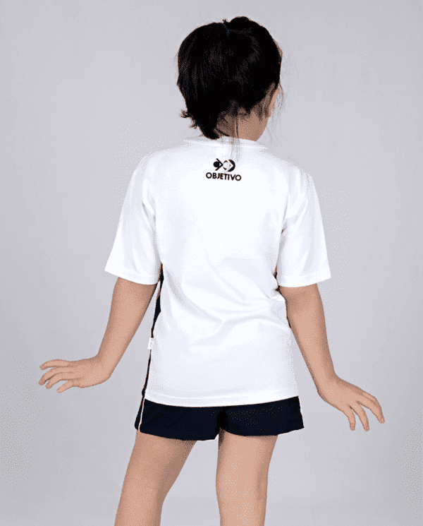 Objetivo Camiseta Manga Curta Branca Unissex