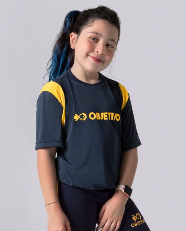 Objetivo Camiseta Manga Curta Dryfit Azul Unissex