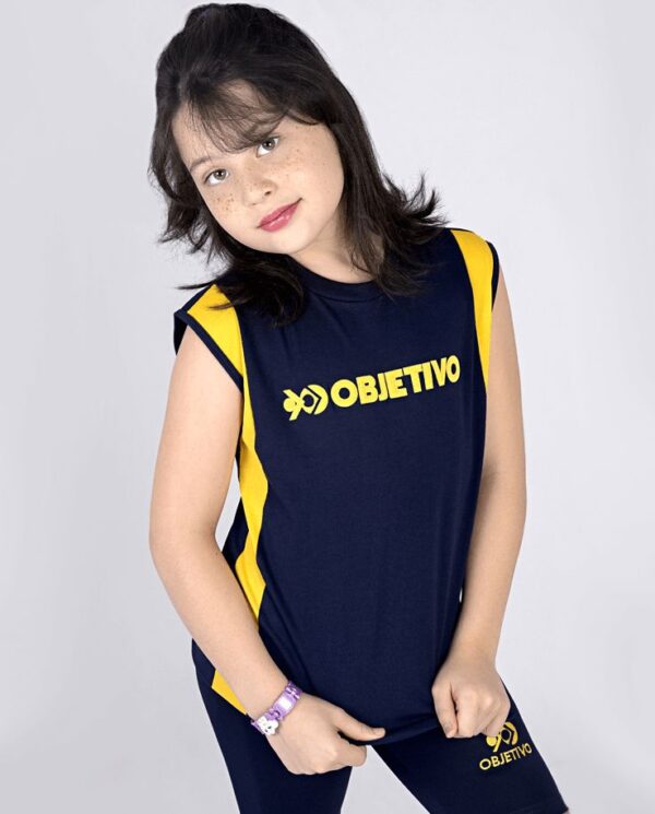 Objetivo Camiseta Regata Azul Unissex