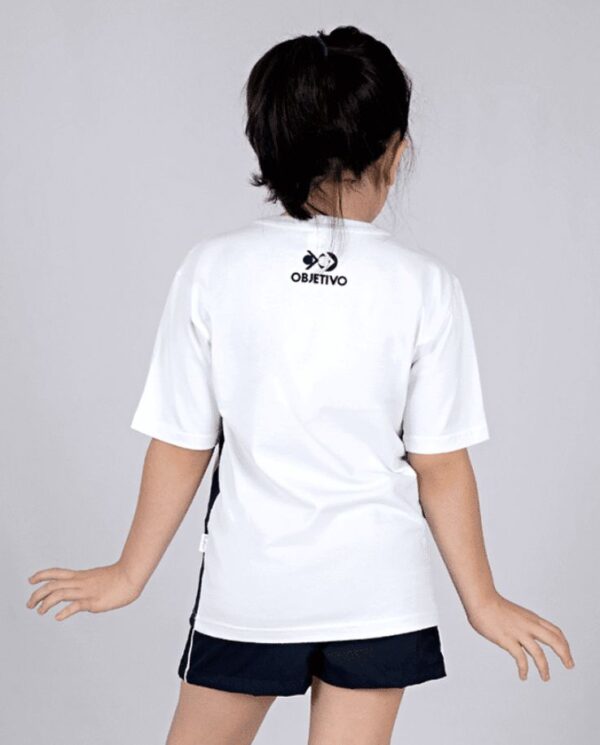 Objetivo Camiseta Manga Curta Branca Unissex