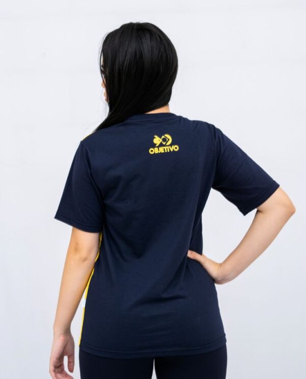 Objetivo Camiseta Manga Curta Azul Unissex