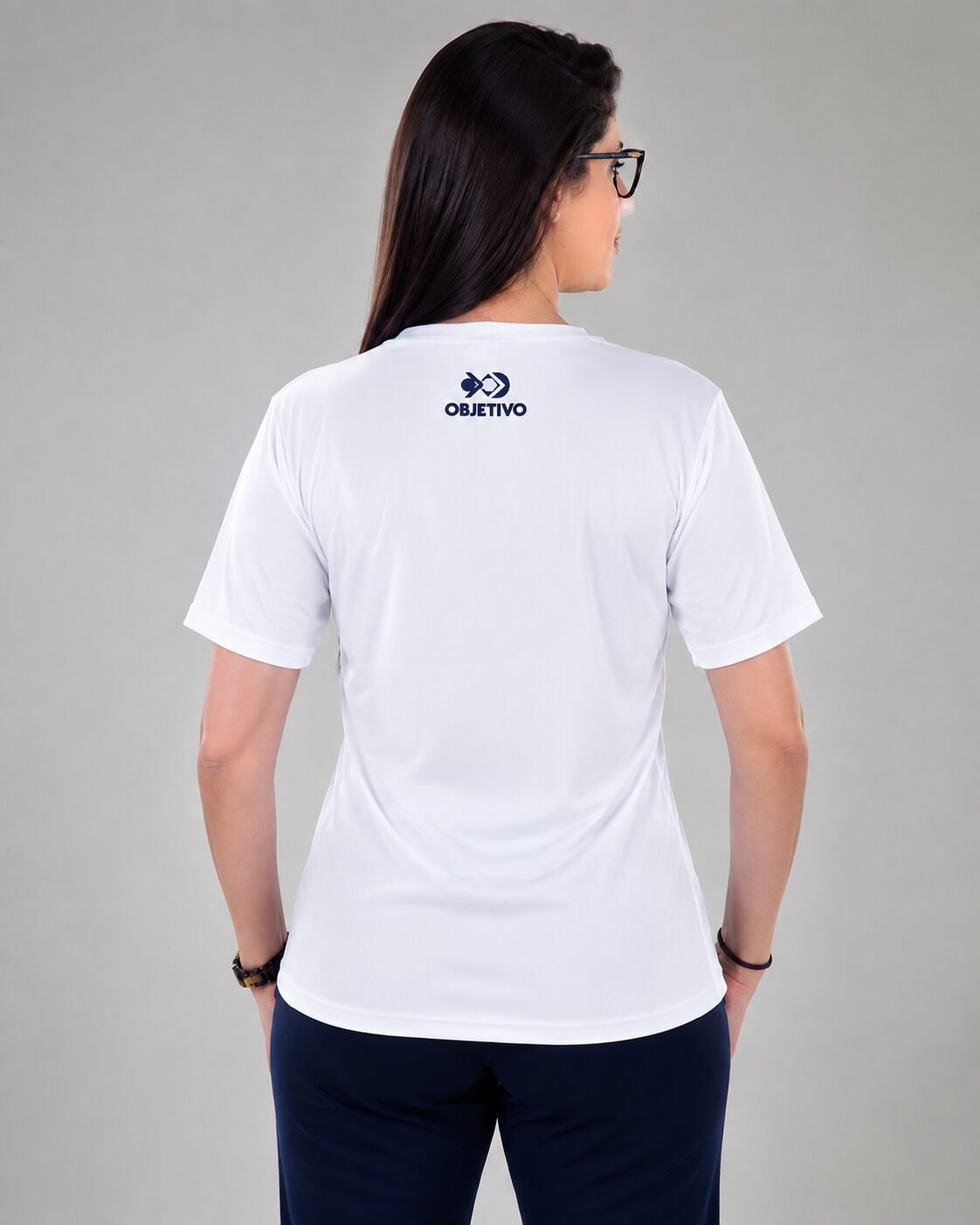 Objetivo Professor Camiseta Manga Curta Branca Unissex