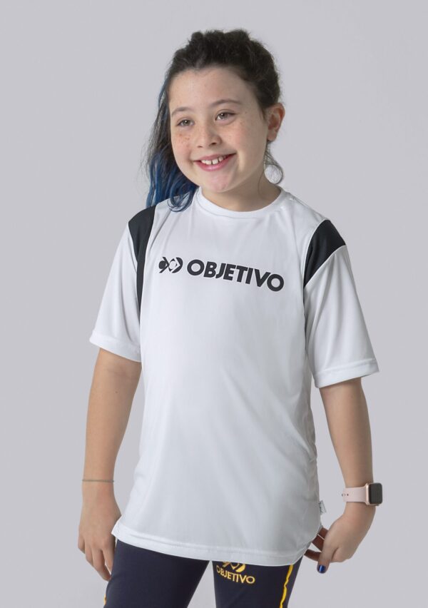 Objetivo Camiseta Manga Curta Dryfit Branca Unissex