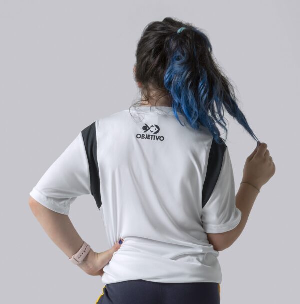 Objetivo Camiseta Manga Curta Dryfit Branca Unissex