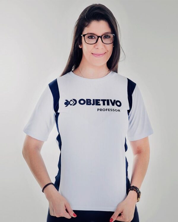 Objetivo Professor Camiseta Manga Curta Branca Unissex